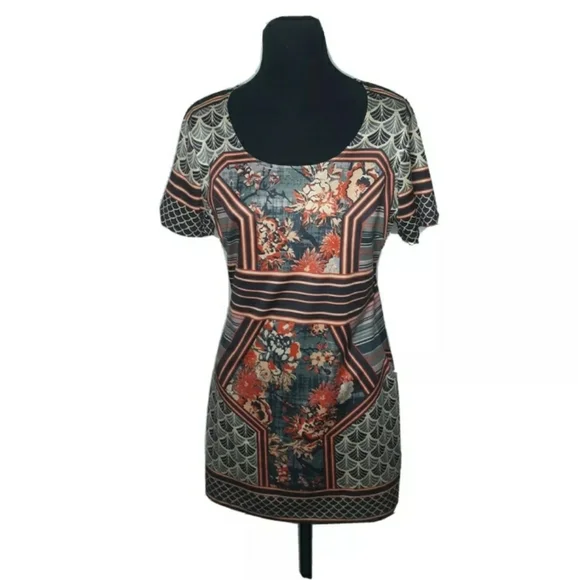 Forever 21 Abstract Print Bodycon Dress Si… - Picture 2 of 11